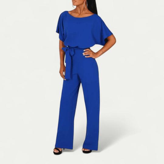 Elegant Wide Leg Belted Jumpsuit for Women
