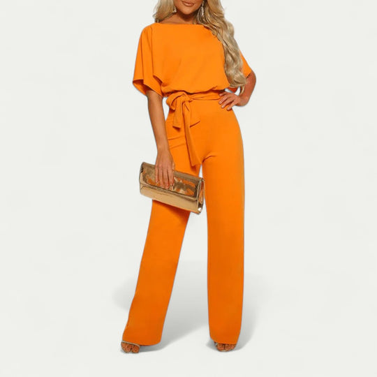 Elegant Wide Leg Belted Jumpsuit for Women