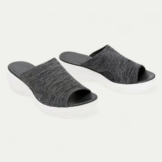 Breathable Wedge Slip On Sandals for Orthopedic Comfort