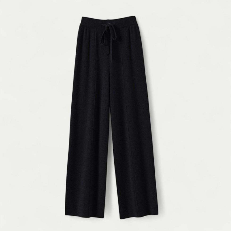Unisex Cashmere Wool Pencil Trousers Knitted High Waist