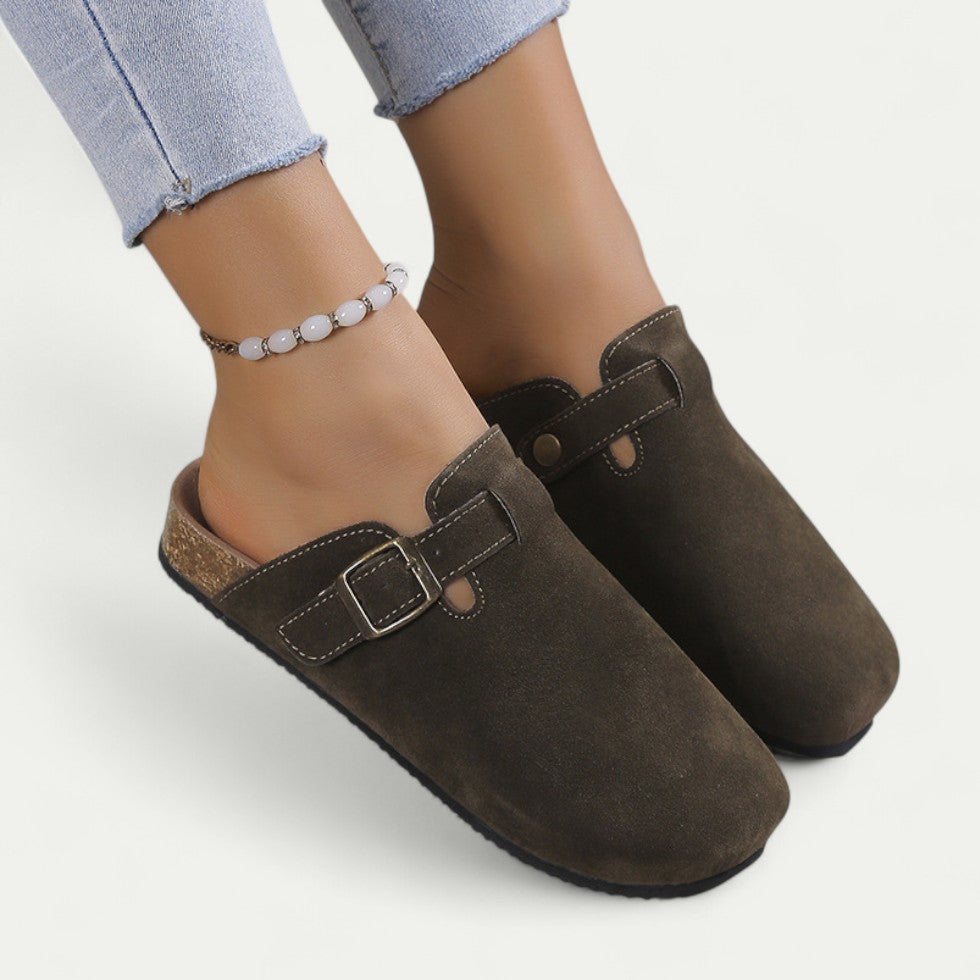 Orthopedic Slip On Clogs with Adjustable Buckle Strap