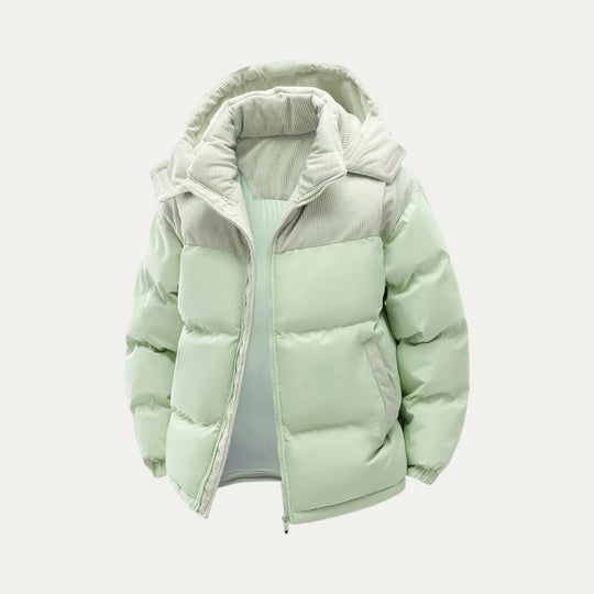Panel Hooded Puffer Jacket for Men