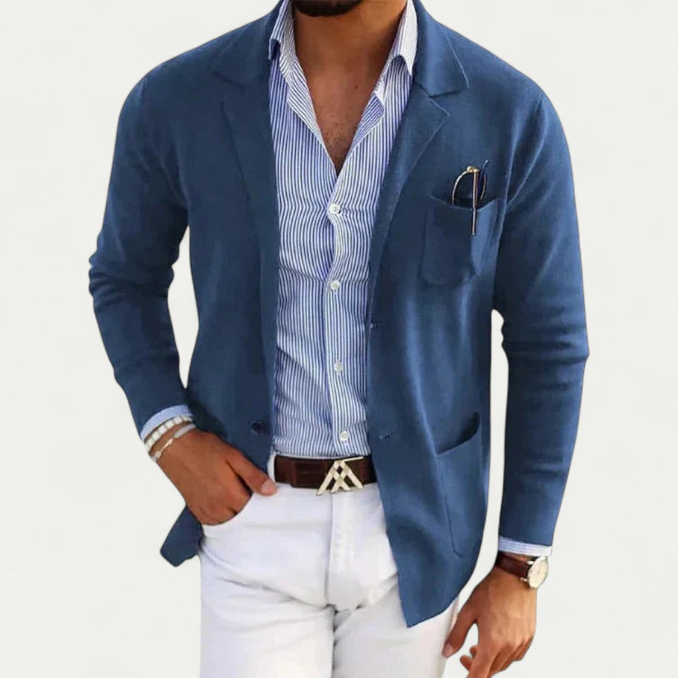 Men's Old Money Blazer With Lapel Collar