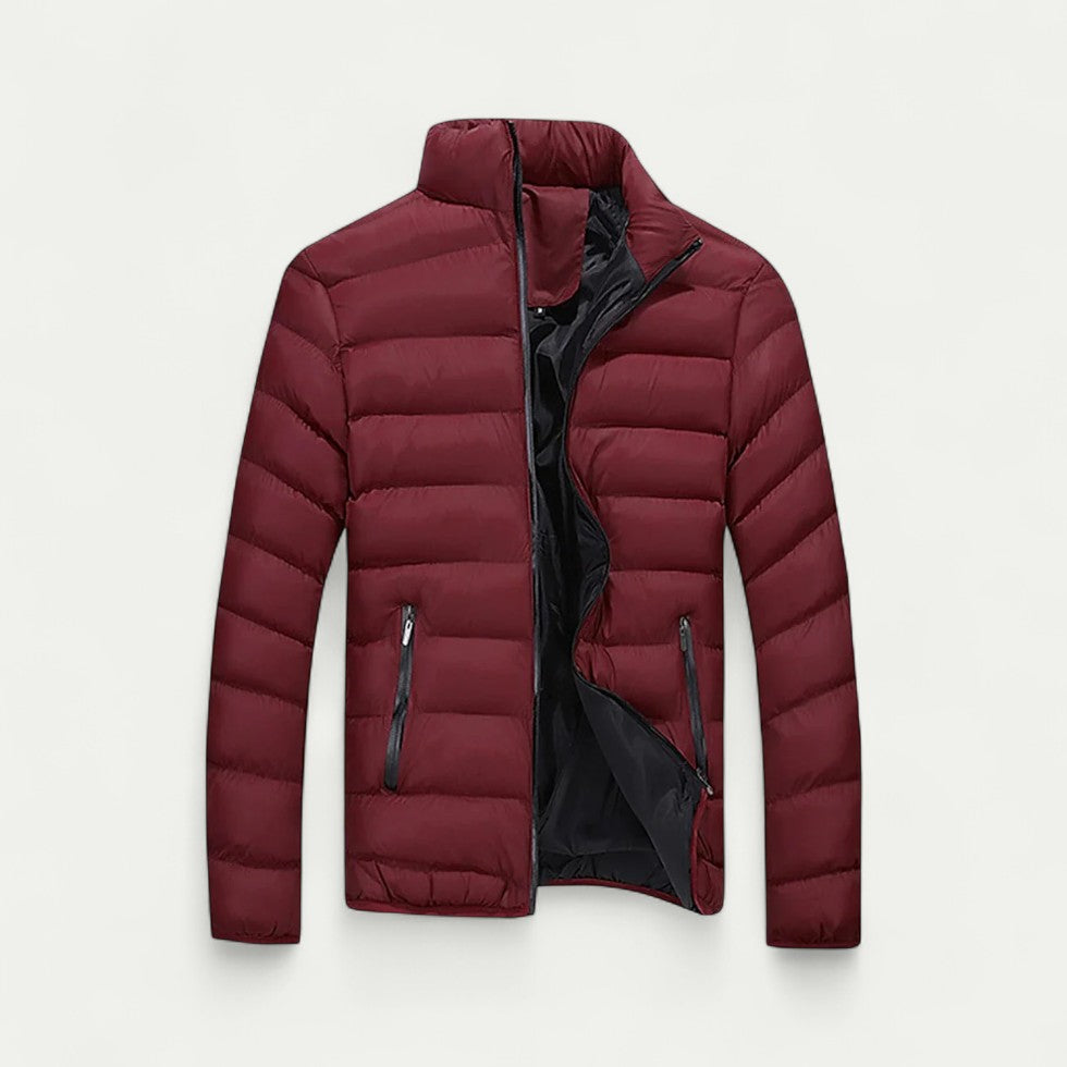 Lightweight Stand Collar Puffer Jacket for Men