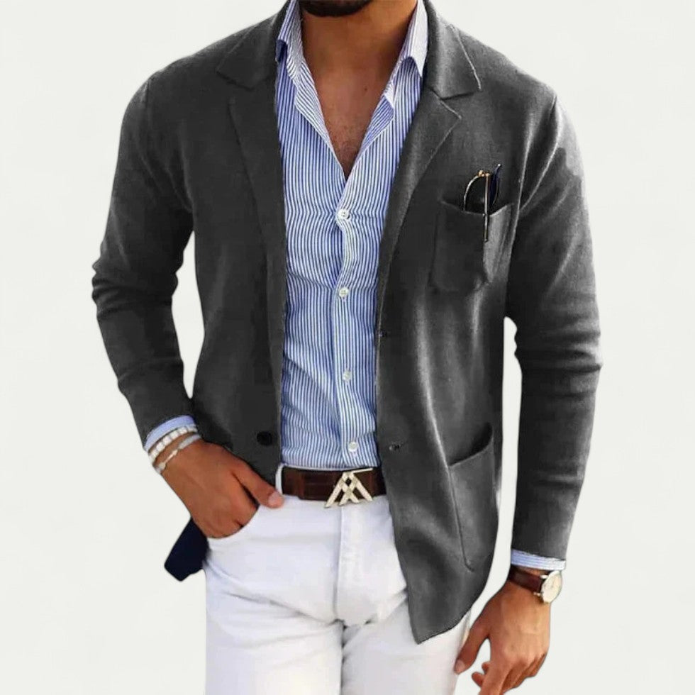 Men's Old Money Blazer With Lapel Collar