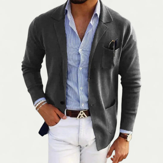Men's Old Money Blazer With Lapel Collar