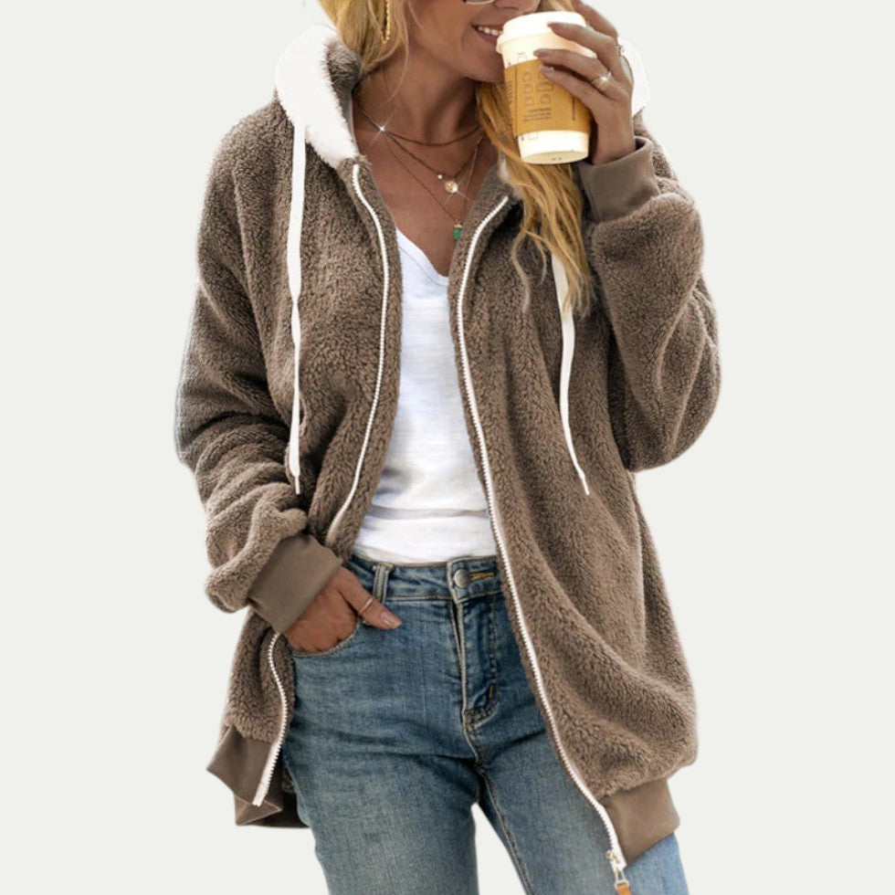 Women’s Teddy Coat with Hood Warm Winter Jacket