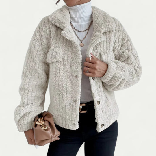 Women’s Teddy Fleece Winter Jacket Long Sleeve