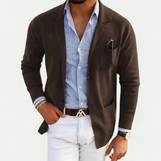 Men's Old Money Blazer With Lapel Collar