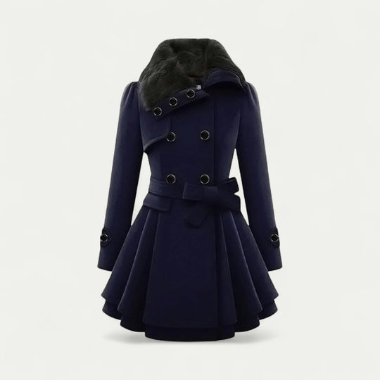 Flared Double Breasted Winter Trench Coat for Women