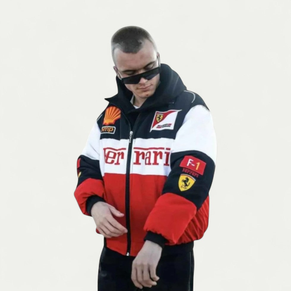 Retro Unisex Formula One Racing Bomber Jacket