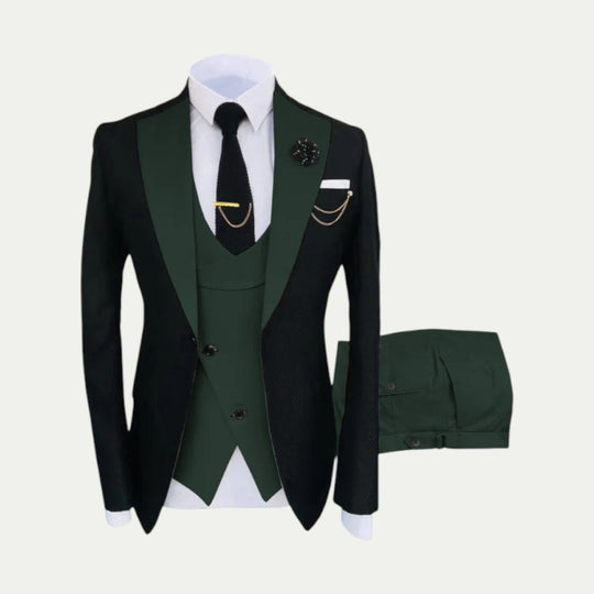 Three Piece Slim Fit Wedding Suit with Waistcoat