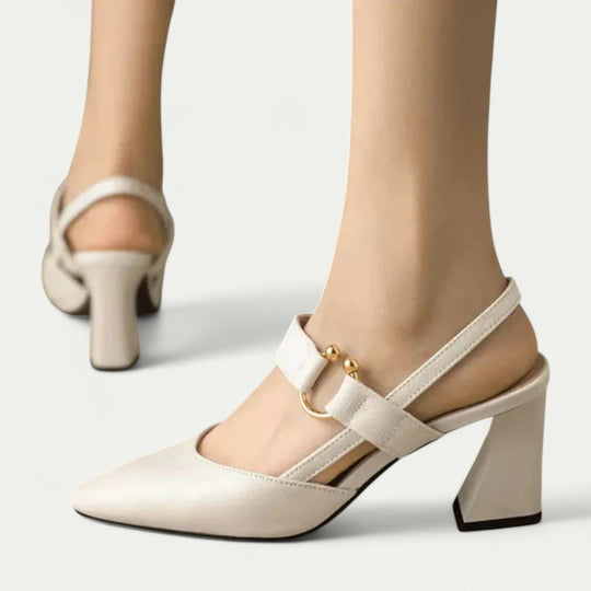 Orthopedic Block Heel Slingback Shoes for Women