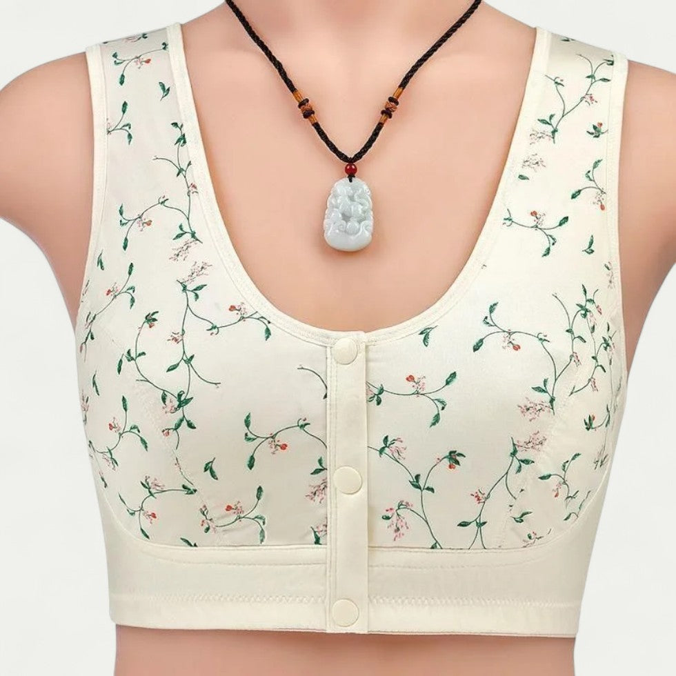 Women Front Closure Floral Comfort Bra