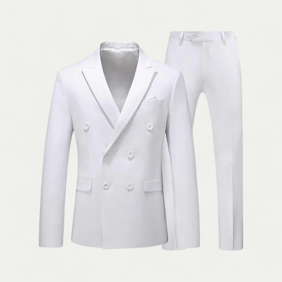 Double Breasted Slim Fit Two Piece Formal Suit