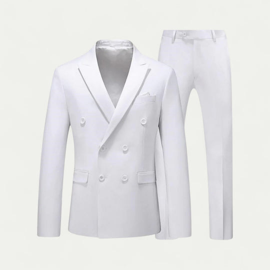Double Breasted Slim Fit Two Piece Formal Suit