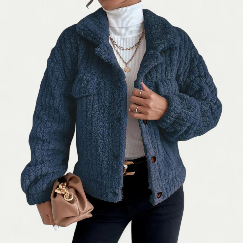 Women’s Teddy Fleece Winter Jacket Long Sleeve