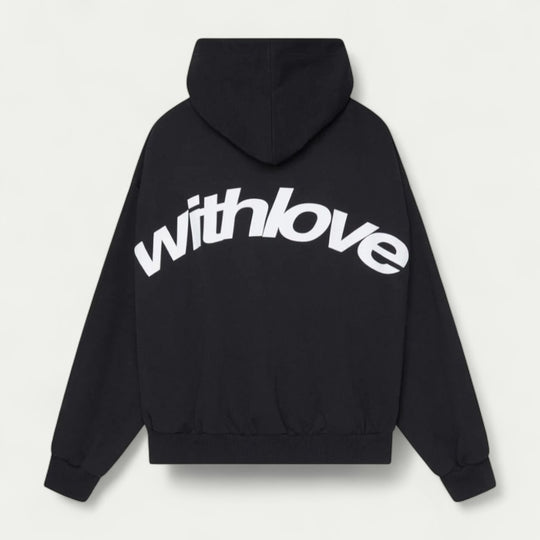 Oversized Cotton Blend Graphic Back Print Streetwear Hoodie