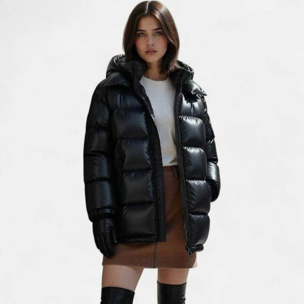 Women’s Hooded Puffer Zip Up Winter Jacket