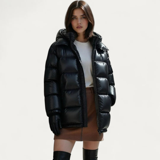 Women’s Hooded Puffer Zip Up Winter Jacket