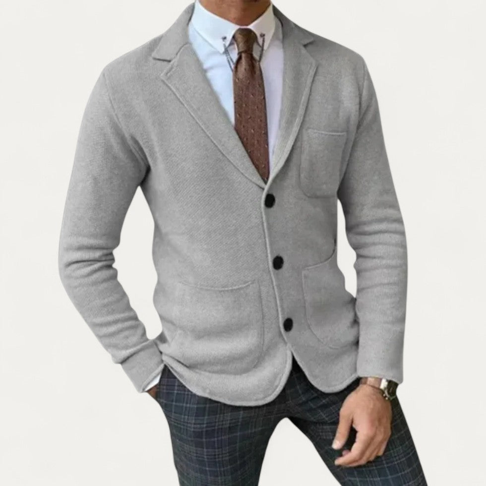 Men’s Knitted Slim Fit Smart Casual Blazer