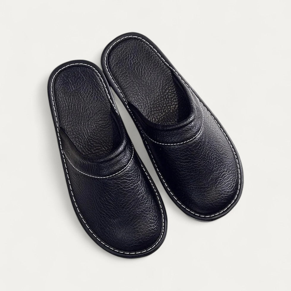 Orthopedic Leather Slip On Slippers for Men