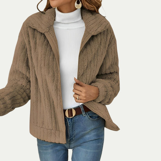 Women’s Teddy Fleece Jacket Winter Warm Outerwear