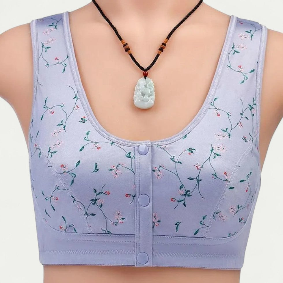 Women Front Closure Floral Comfort Bra