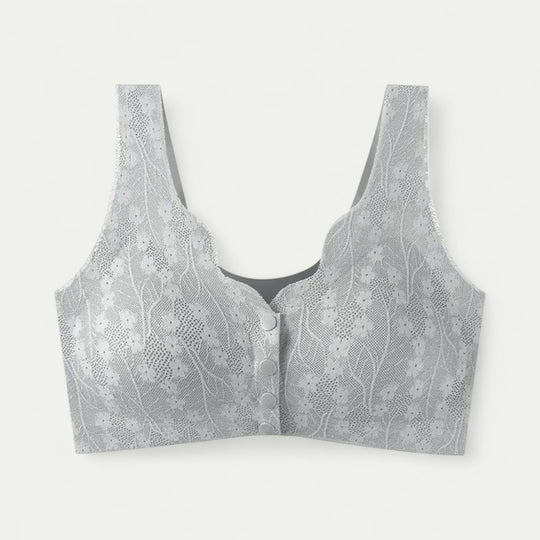 Women Lace Push Up Bra Front Closure Wireless