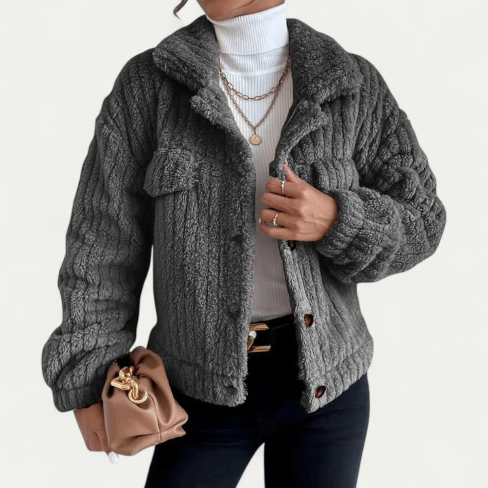 Women’s Teddy Fleece Winter Jacket Long Sleeve
