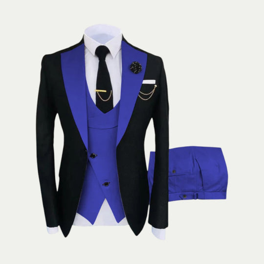 Three Piece Slim Fit Wedding Suit with Waistcoat