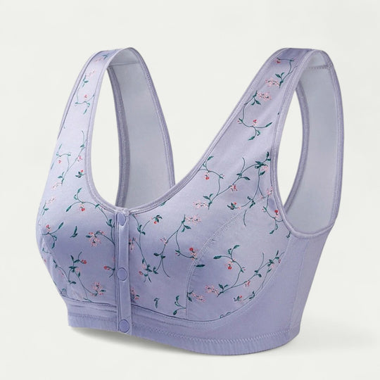 Women Front Closure Floral Comfort Bra