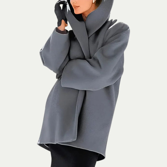 Women Wool Blend Oversized Winter Wrap Coat