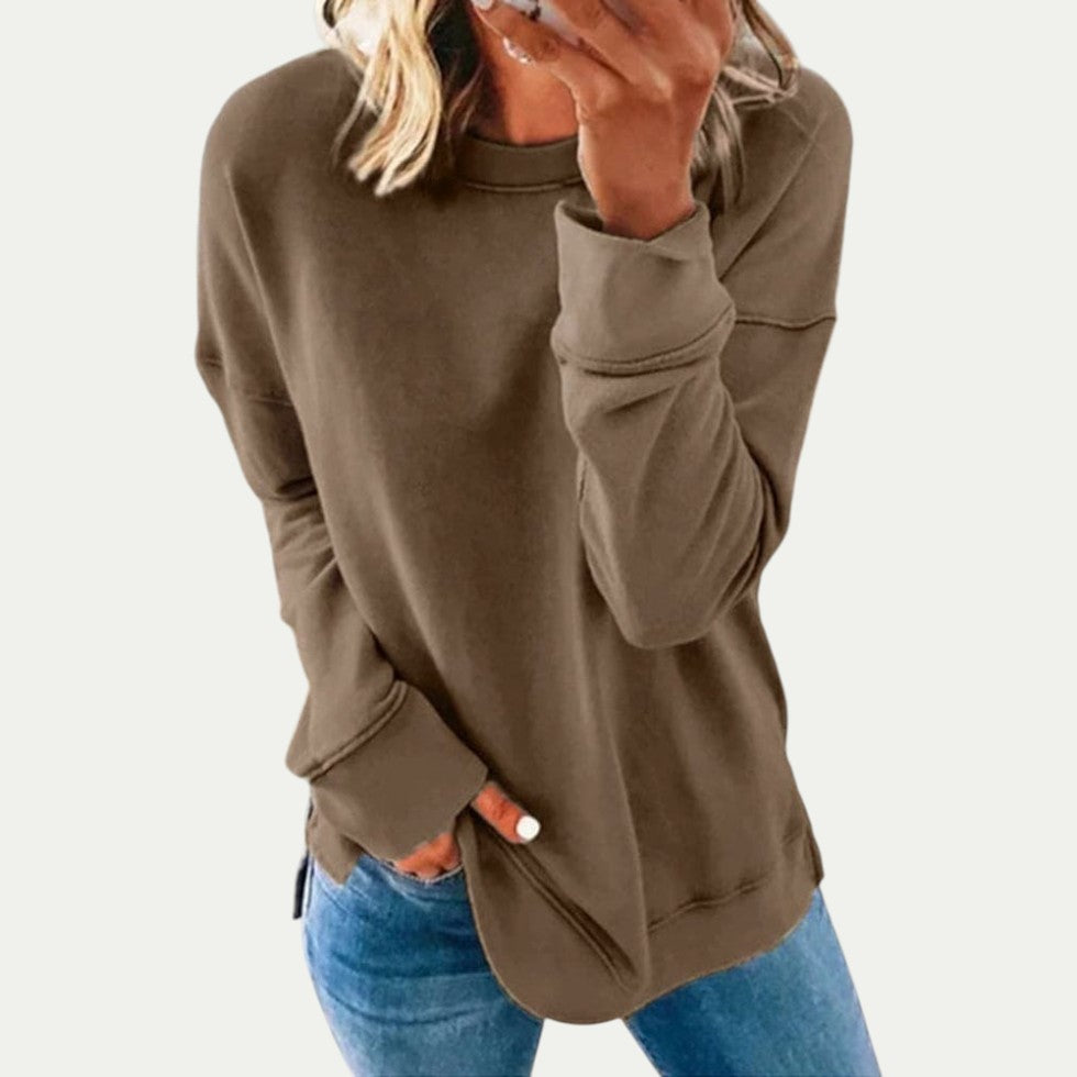 Casual Crew Neck Long Sleeve Sweatshirt for Women