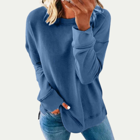 Casual Crew Neck Long Sleeve Sweatshirt for Women