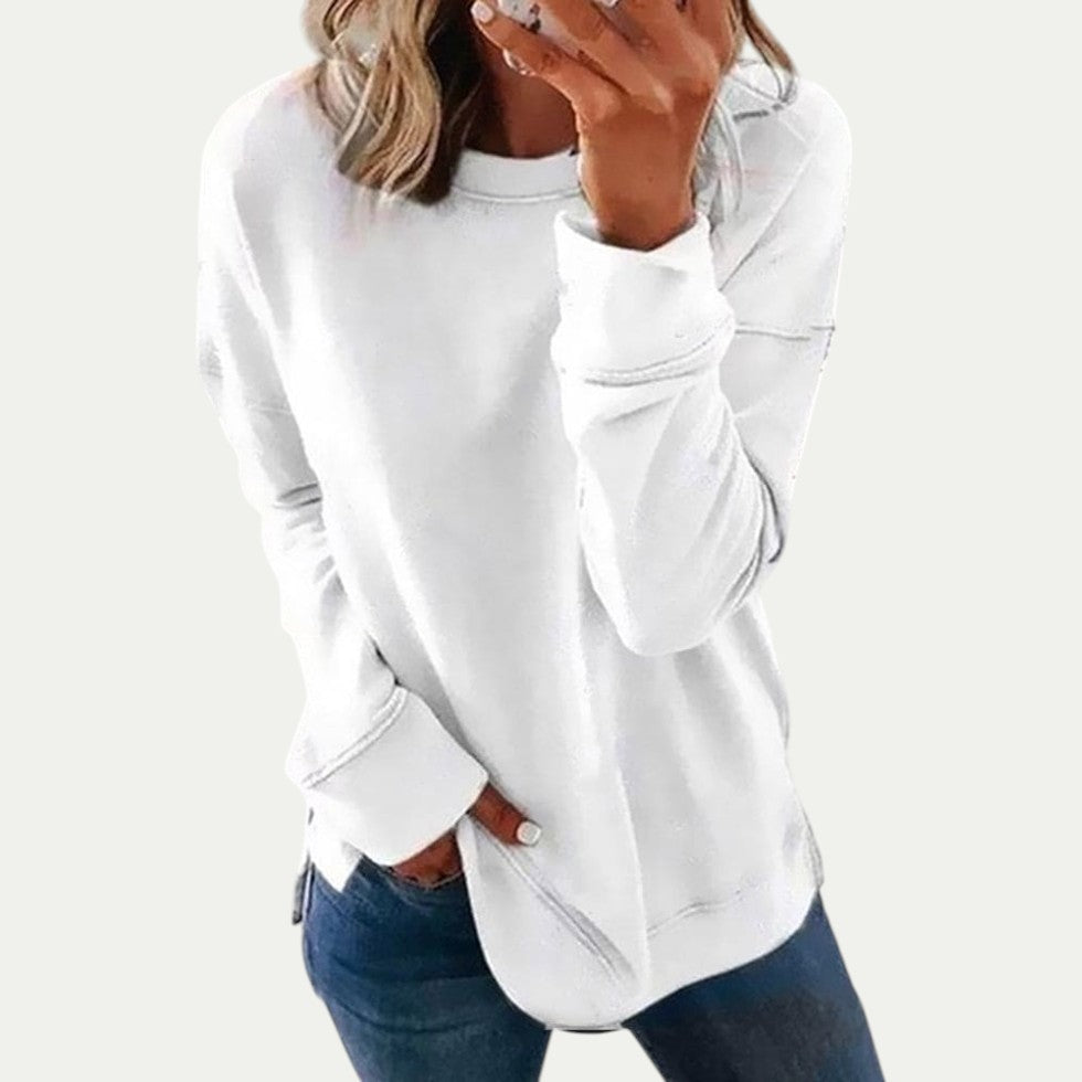 Casual Crew Neck Long Sleeve Sweatshirt for Women
