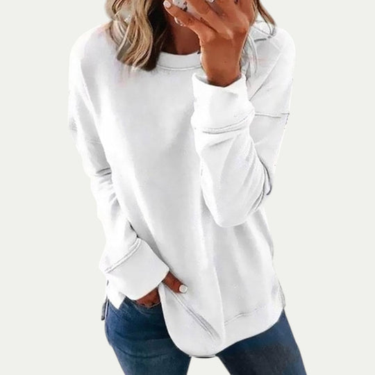 Casual Crew Neck Long Sleeve Sweatshirt for Women