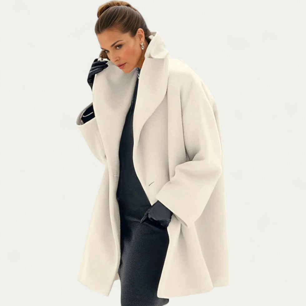 Oversized Wool Blend Winter Coat for Women