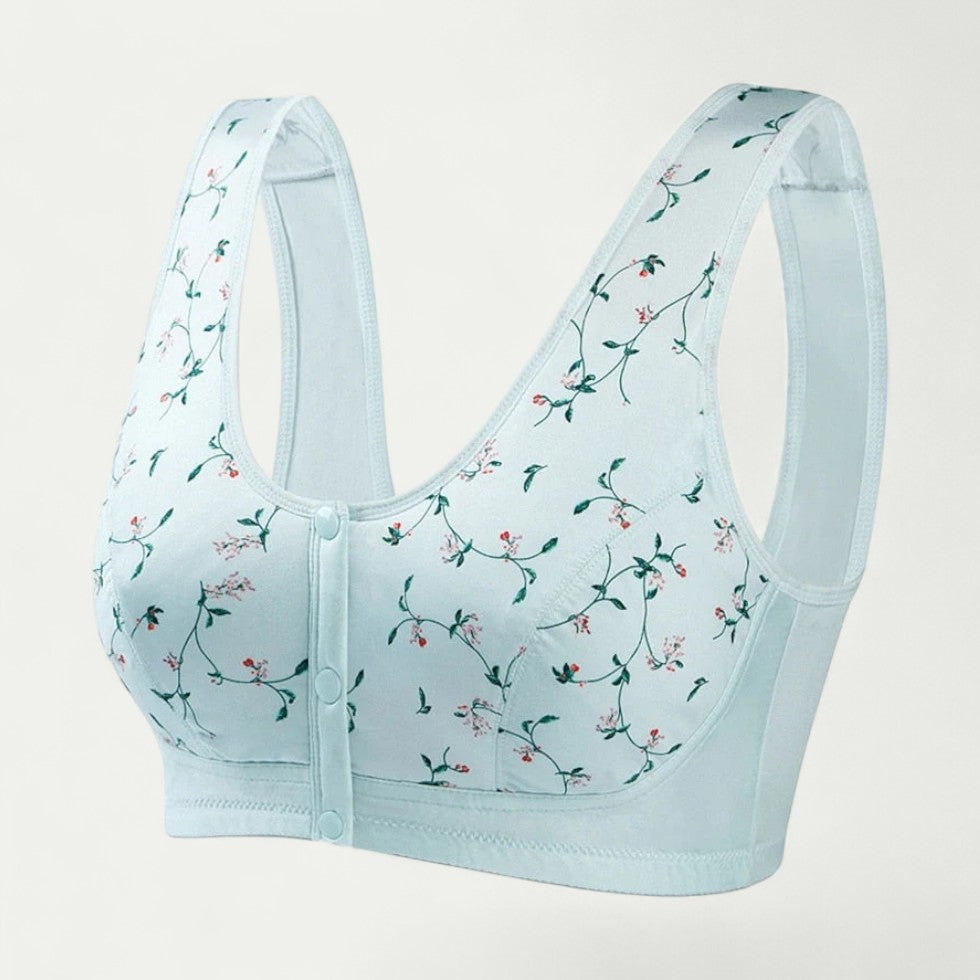 Women Front Closure Floral Comfort Bra