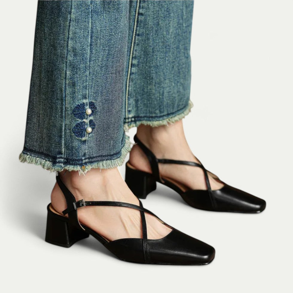 Orthopedic Block Heel Sandals for Women
