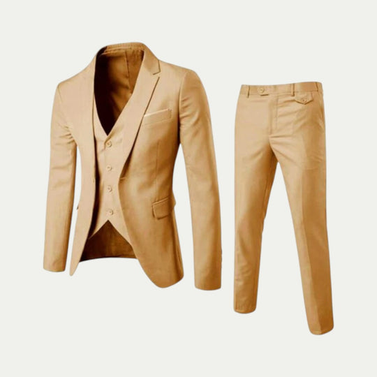 Slim Fit Business Suit with Waistcoat