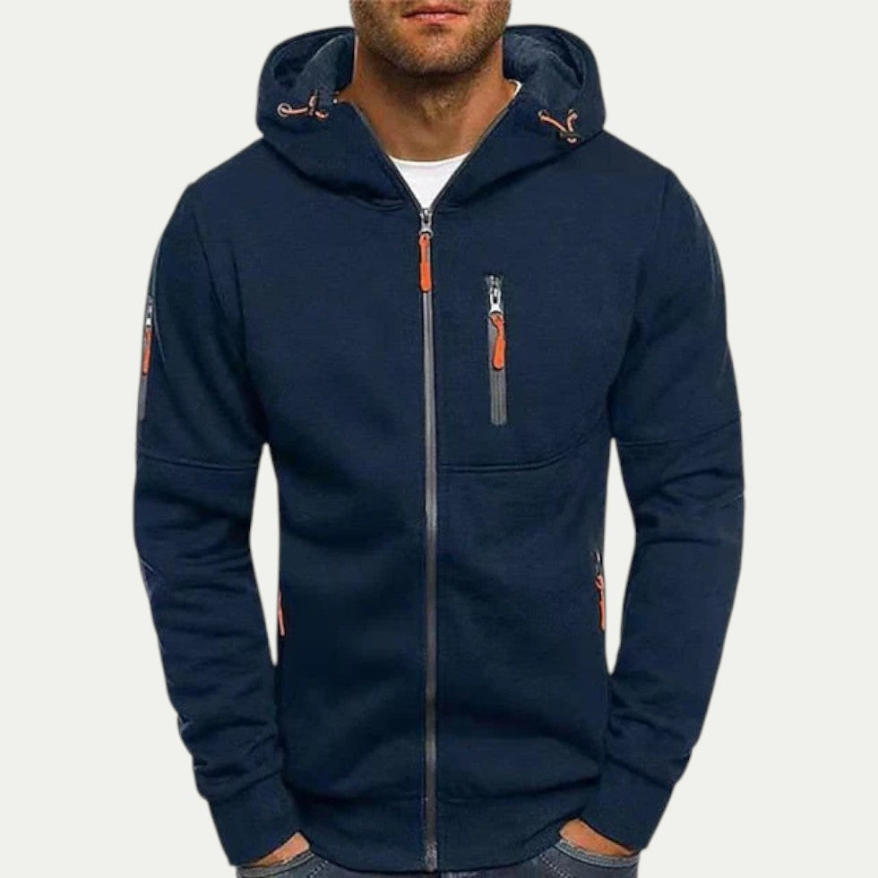 Utility Zip Up Hooded Jacket for Men