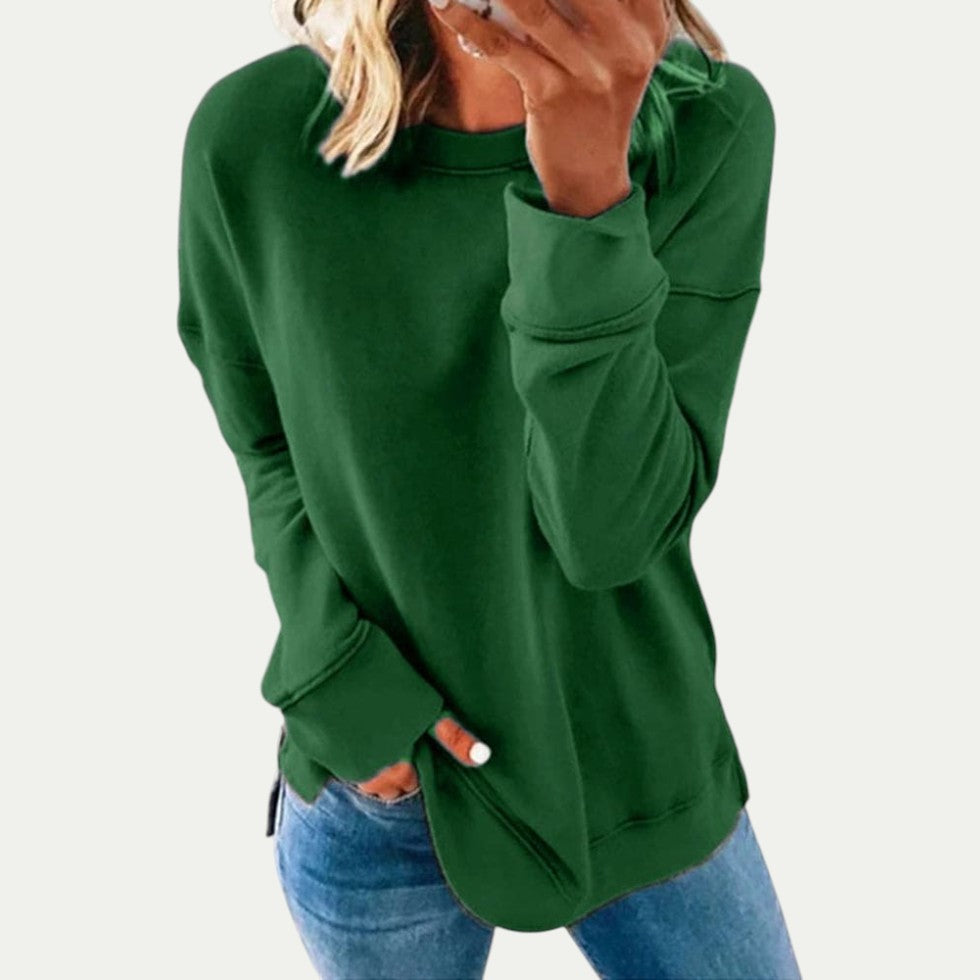 Casual Crew Neck Long Sleeve Sweatshirt for Women