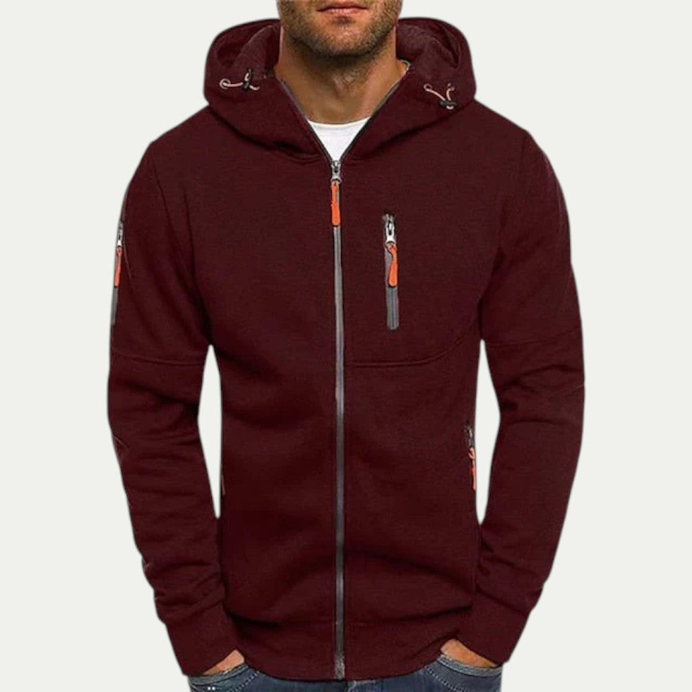 Utility Zip Up Hooded Jacket for Men