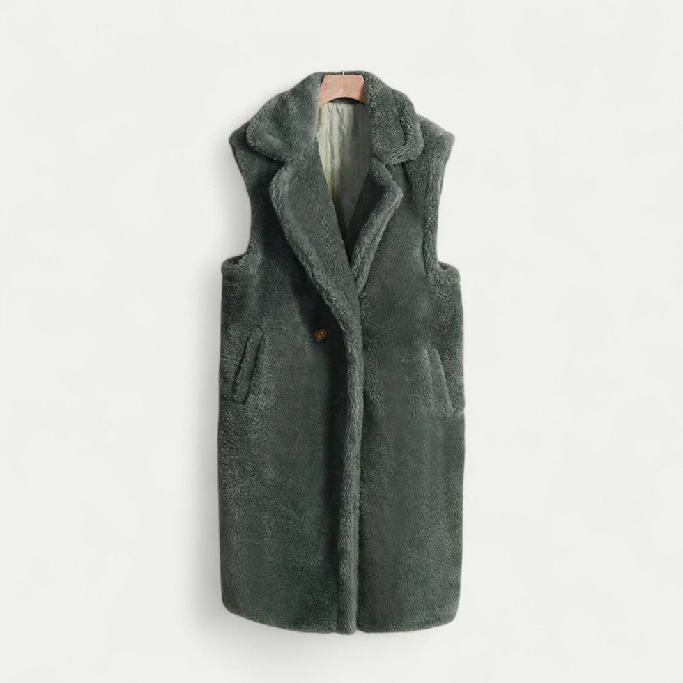 Women’s Sleeveless Teddy Coat Warm Winter Vest
