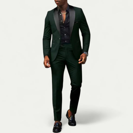 Men Slim Fit Three Piece Formal Suit with Blazer and Trousers