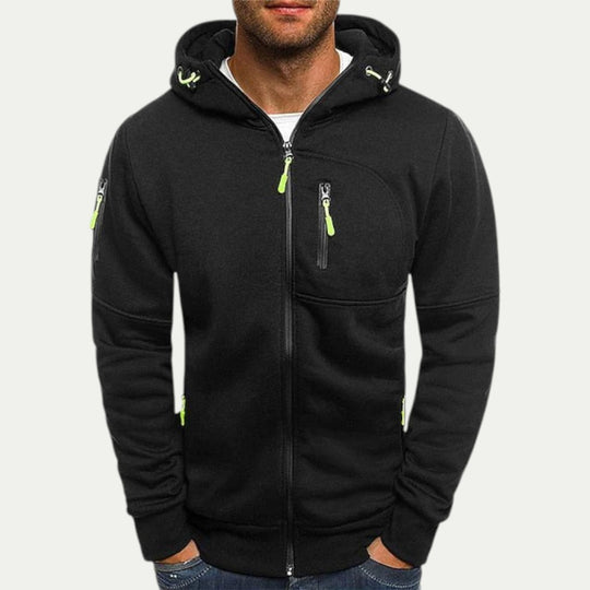 Utility Zip Up Hooded Jacket for Men