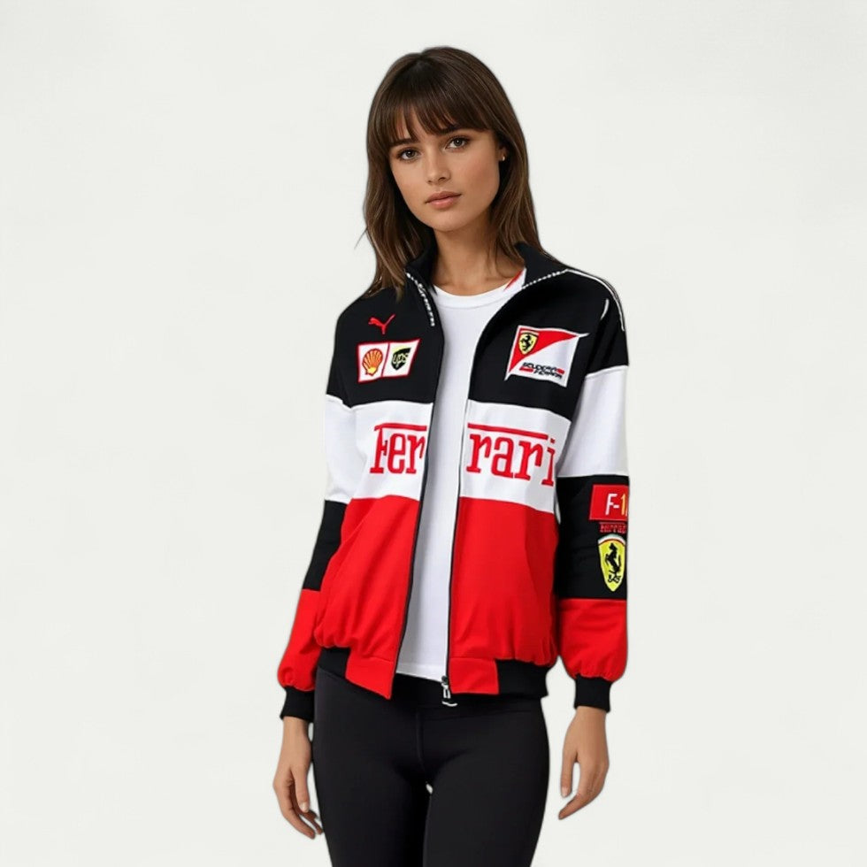 Retro Unisex Formula One Racing Bomber Jacket