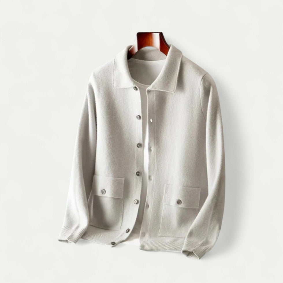 Men Button Down Knitted Winter Cardigan Long Sleeve