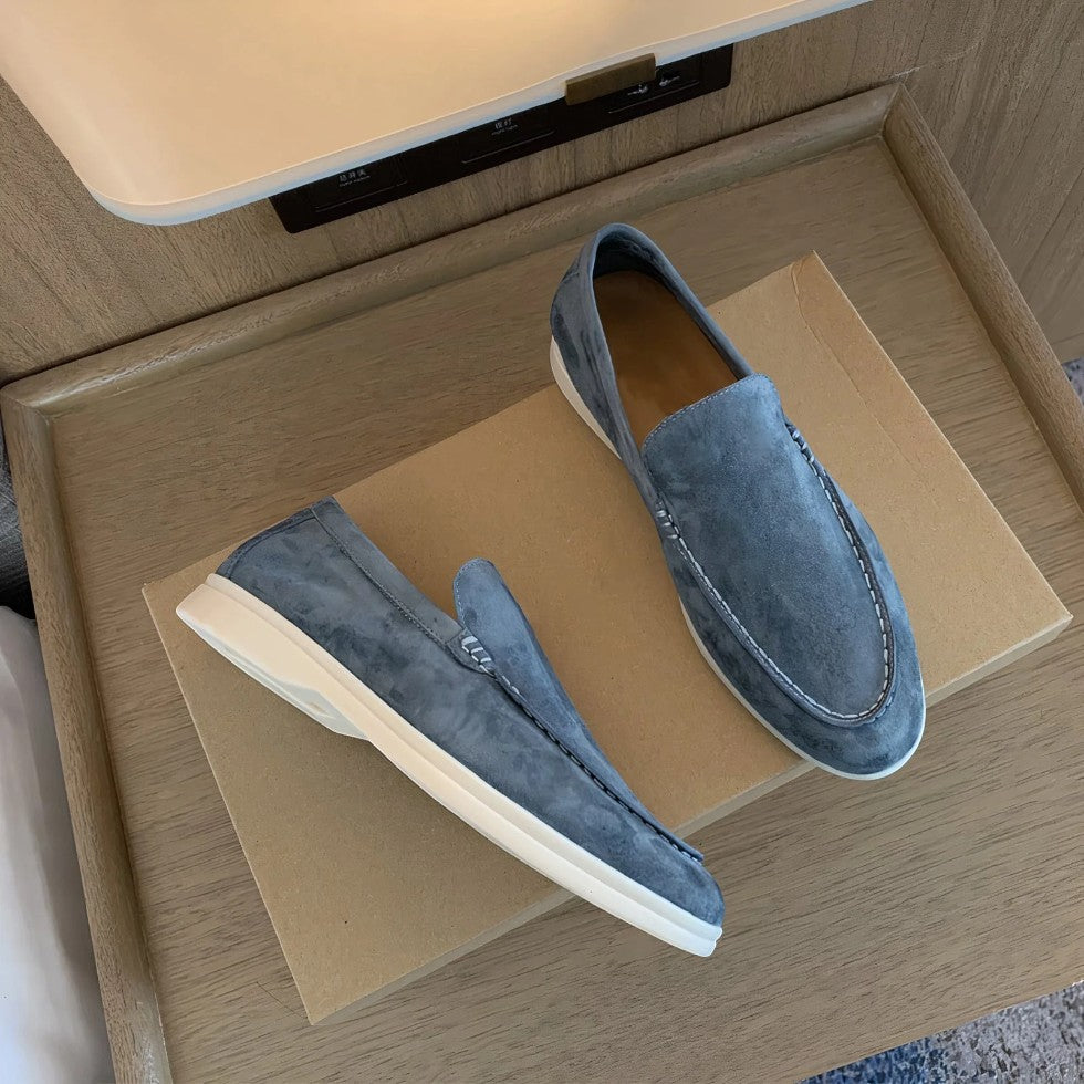 Old Money Suede Slip-On Loafers for Men